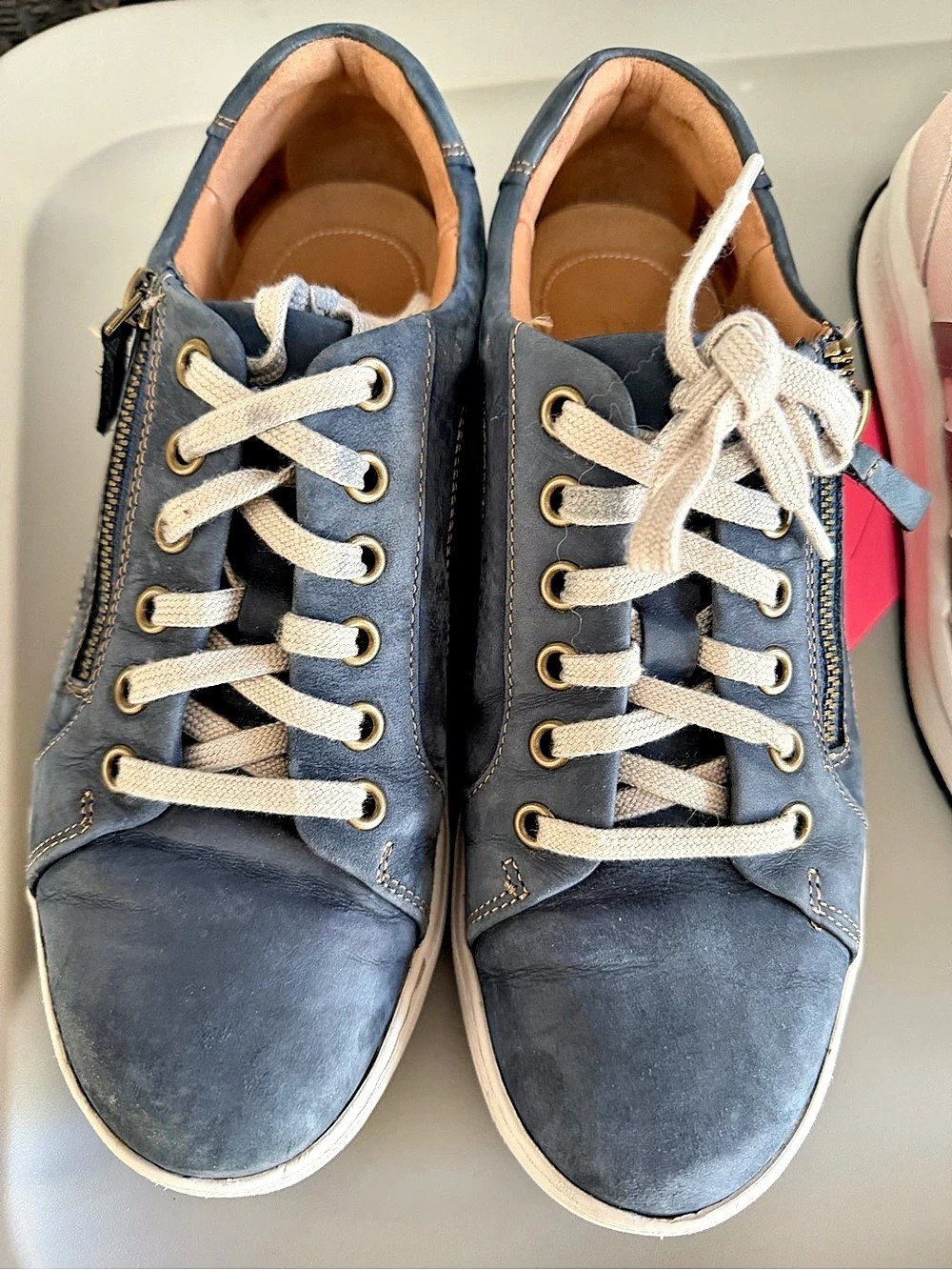 Clarks Blue Lace-Up Sneakers